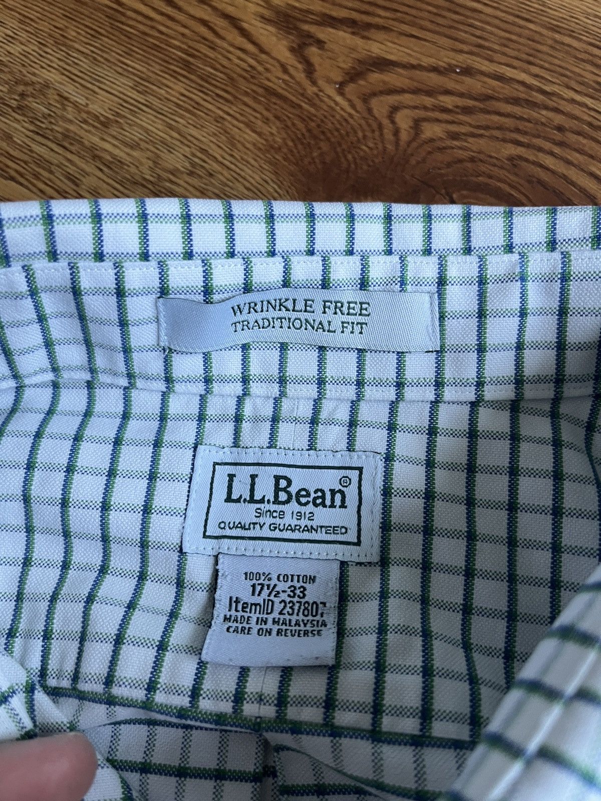 L.L. Bean × Vintage Vintage L.L. Bean Button Up Long Sleeve Wrinkle-Free Size US L / EU 52-54 / 3 - 3 Thumbnail