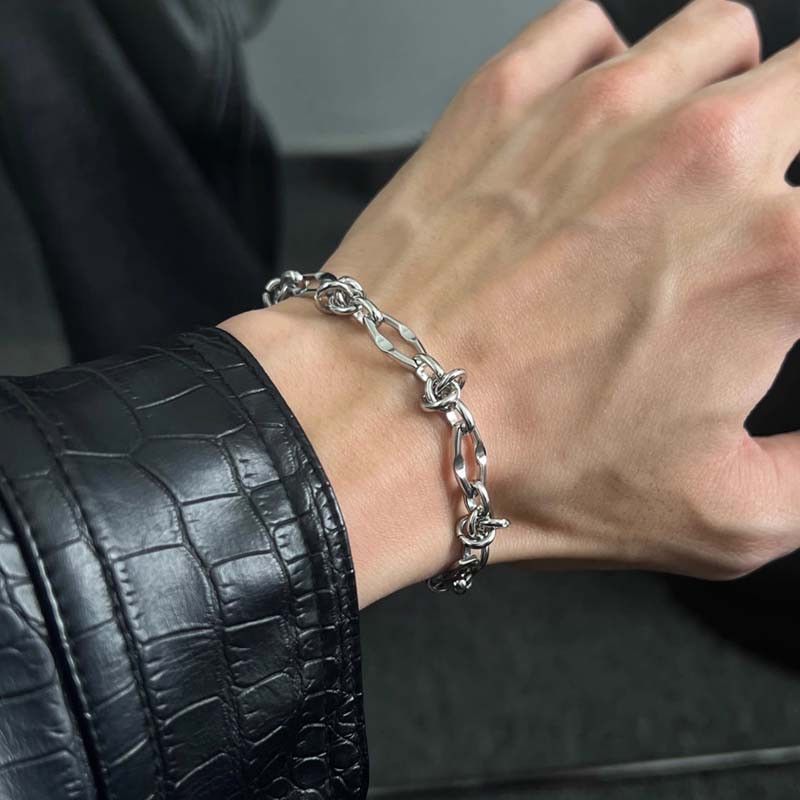 Jewelry 20cm Steel Metal Geometric Irregular Chain Bracelet Size ONE SIZE - 1 Thumbnail
