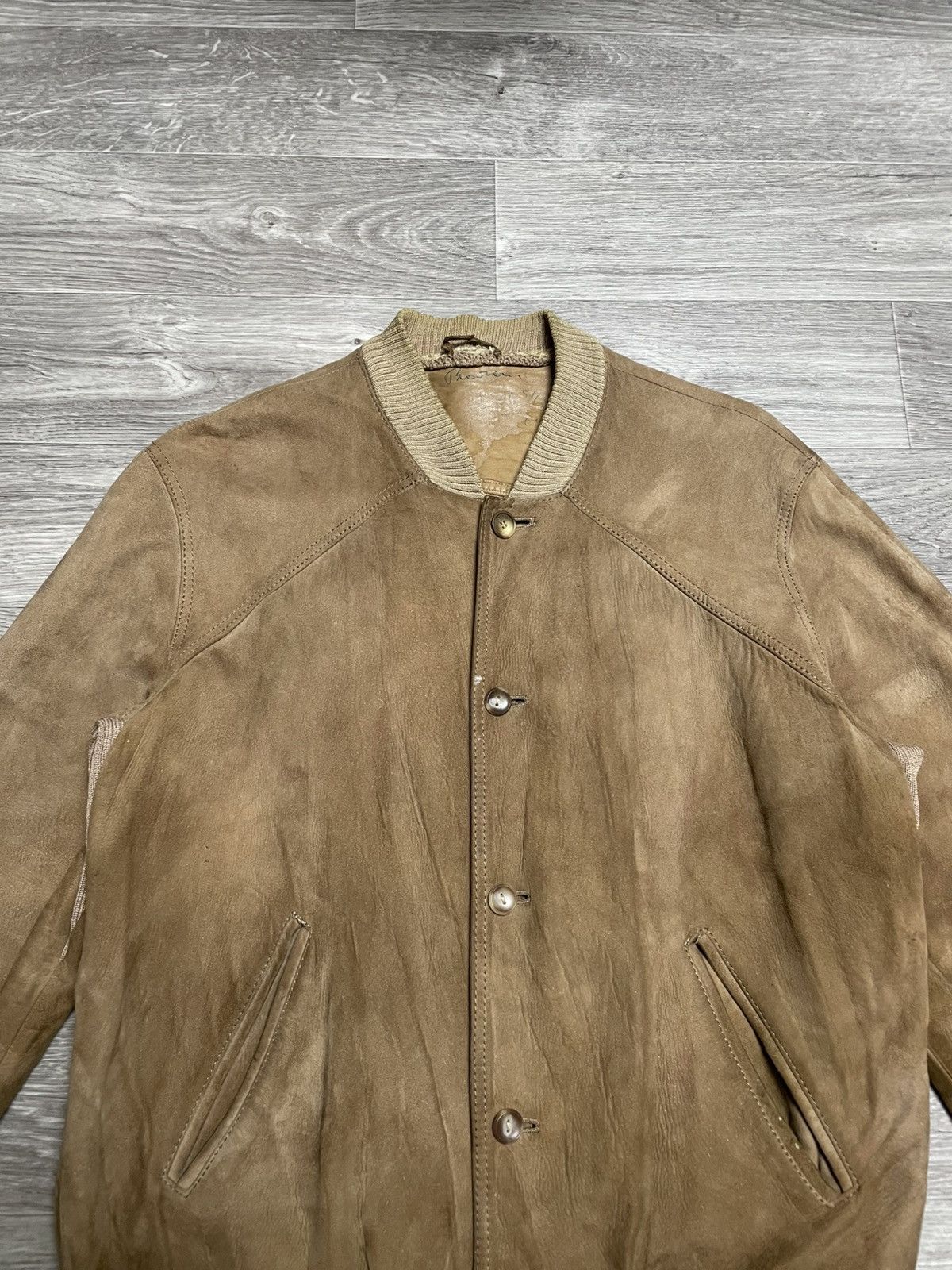 If Six Was Nine Vintage Brown Real Suede Button-Up Jacket Size US M / EU 48-50 / 2 - 4 Thumbnail