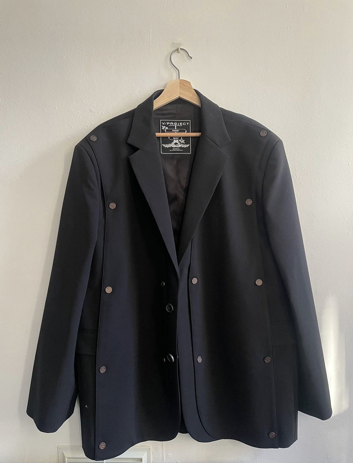 ジャケット Y PROJECT Black stretch twill oversize blazer Y/Project Y project twisted blazer | Grailed