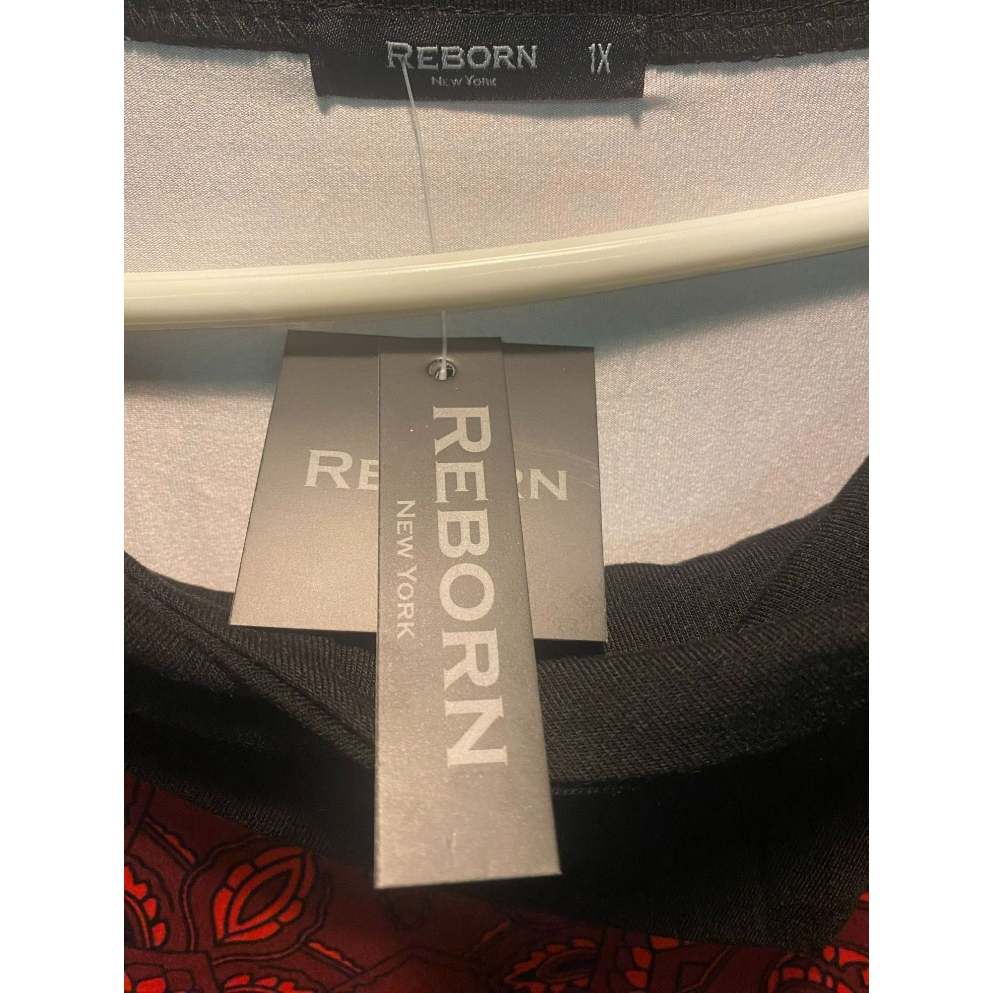 Other Reborn New York Womens 1X Plus Black & Red Long Sleeve Dress Size XXL / US 16-18 / IT 52-54 - 2 Thumbnail