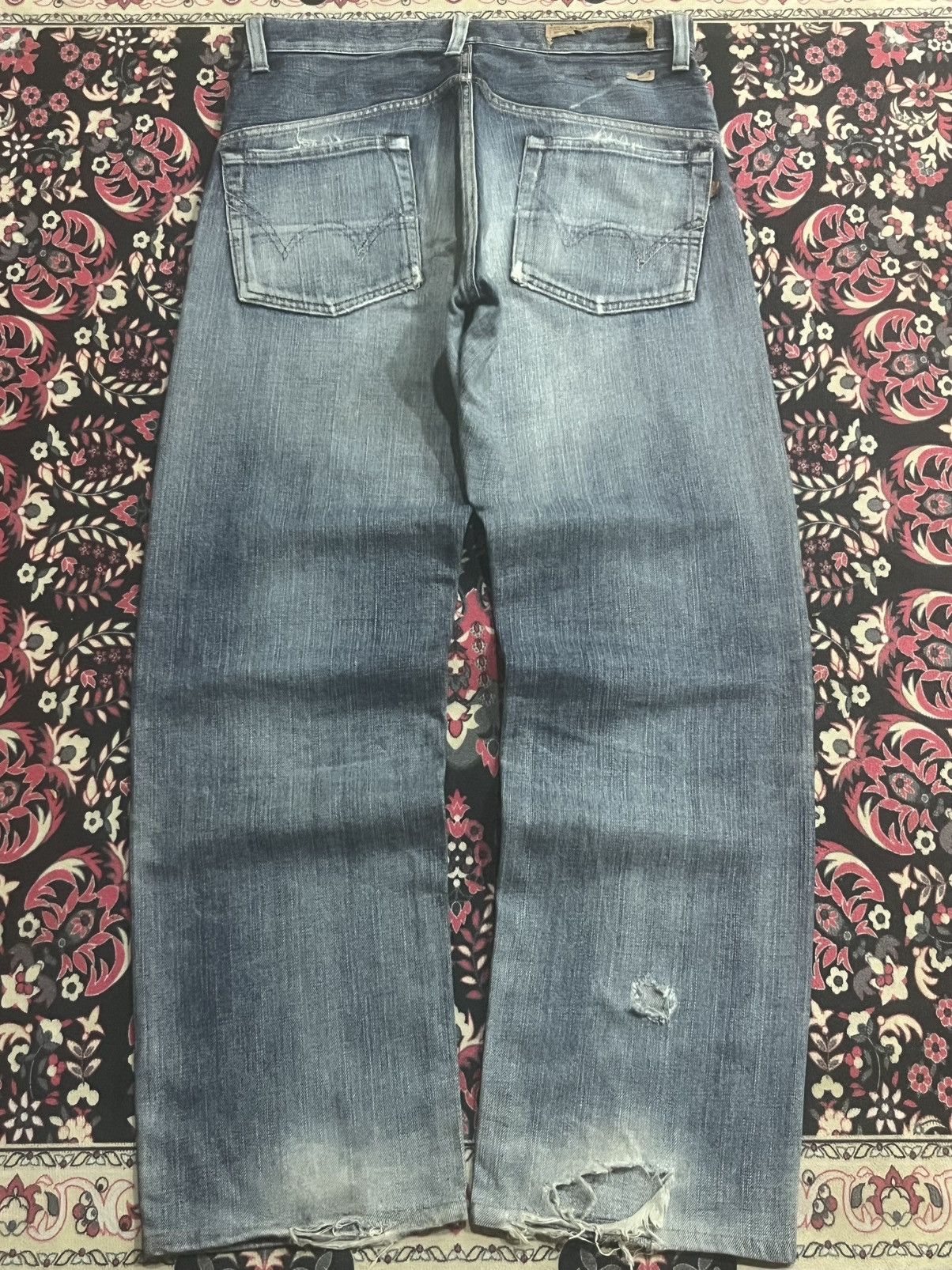 Vintage Vintage Japanese Brand Edwin 505 Half Selvedge Blue Jeans Size US 32 / EU 48 - 2 Thumbnail
