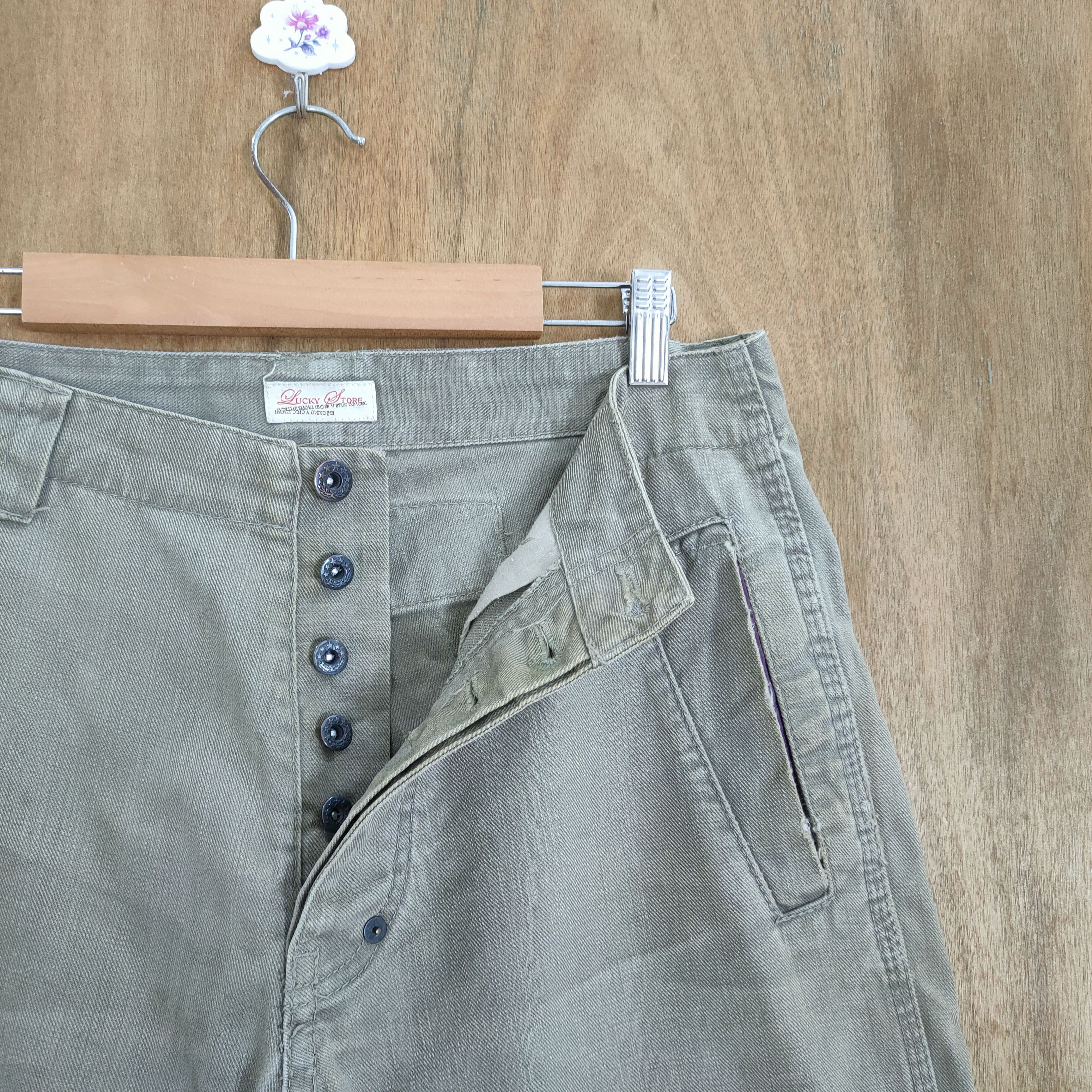 Lucky Brand LUCKY STORE GREY BUTTON FLY TROUSERS CHINO PANTS Size US 30 / EU 46 - 2 Thumbnail