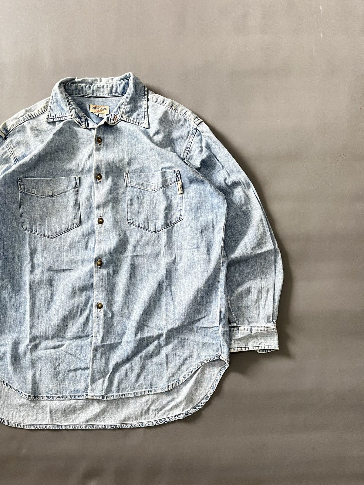 Guess ❌SOLDOUT❌Rare Vintage 80’s Gues USA Longslevee Shirt Size US M / EU 48-50 / 2 - 2 Thumbnail