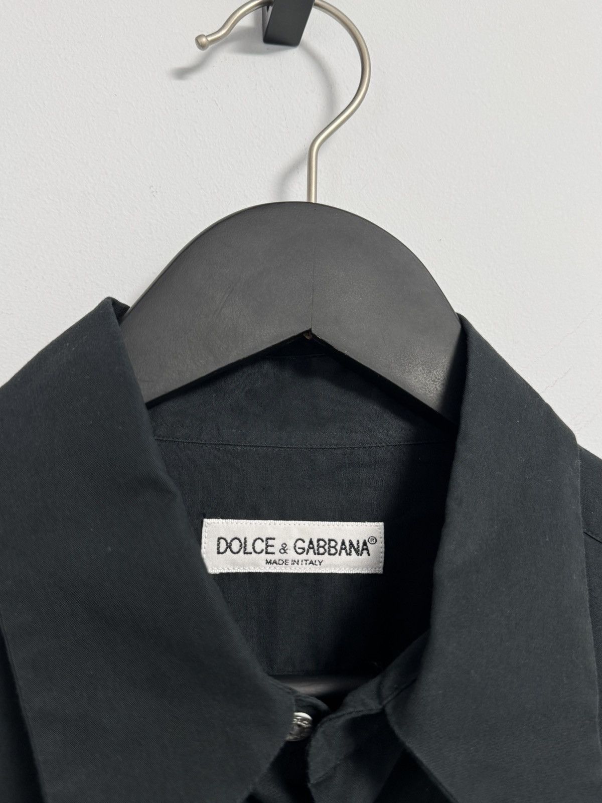Dolce & Gabbana Dolce&Gabbana Button Up Shirt Luxury Black Cotton Size 50 Size US XL / EU 56 / 4 - 7 Thumbnail