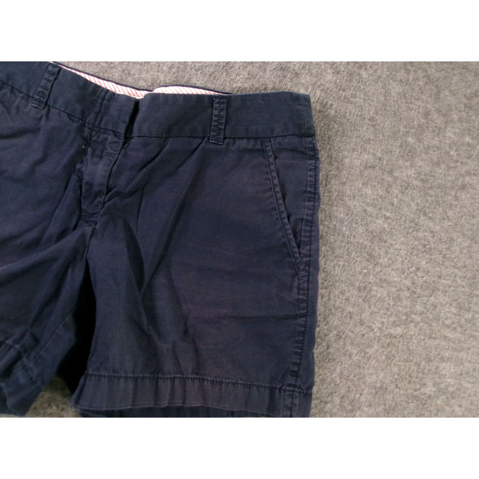 J.Crew J.CREW Chino Shorts Womens 4 Navy Cotton Casual Mid Rise Everyday Size 27" / US 4 / IT 40 - 3 Thumbnail