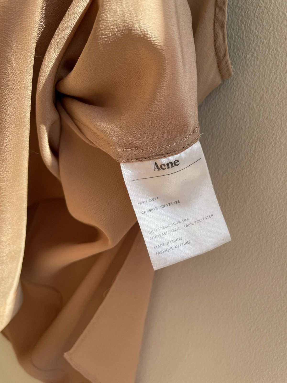 Acne Studios × Designer Acne Studios Silk Blouse Top blouse Front Sleeveless Vest Size XS / US 0-2 / IT 36-38 - 11 Thumbnail