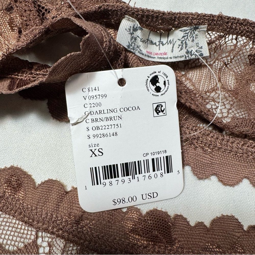 Free People NWT New $98 Free People Dream Of Me Darling Cocoa Brown Bod Size XS / US 0-2 / IT 36-38 - 8 Thumbnail