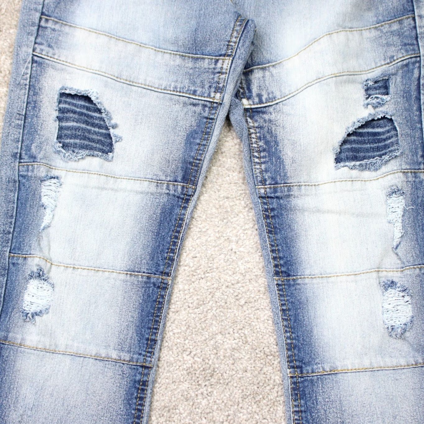 Southpole Southpole Jeans Mens 34x32 Blue Skinny Distressed Moto Stretch Denim Grunge Y2K Jeans Denim Distressed 90s Grunge Mens Size US 34 / EU 50 - 3 Thumbnail
