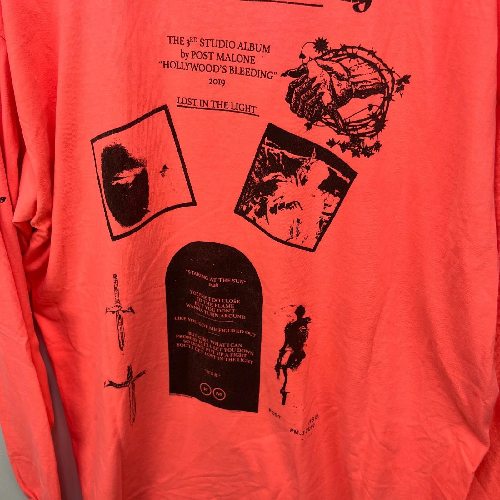 Vintage Post Malone Posty Co Hollywoods Bleeding 2019 Shirt XL Size US XL / EU 56 / 4 - 7 Thumbnail