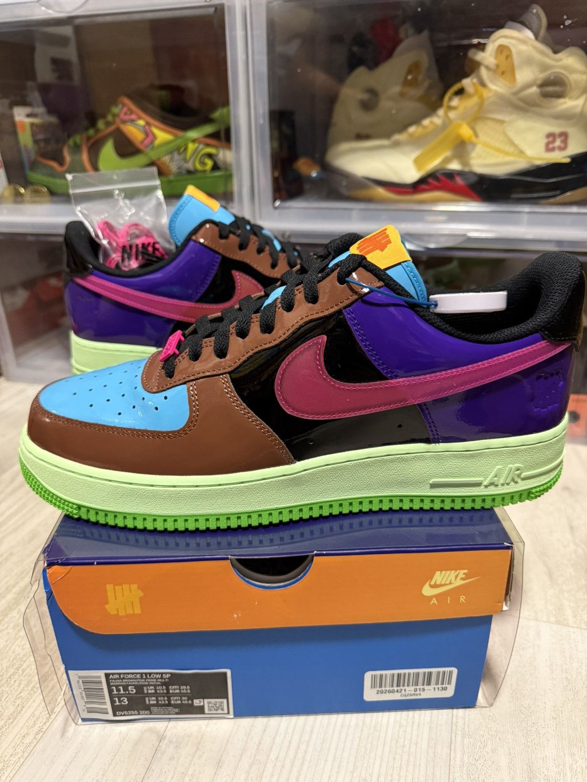 Nike × Undefeated Nike Air Force 1 Low Undefeated Patent Pink Prime Size US 11.5 / EU 44-45 - 1 Thumbnail