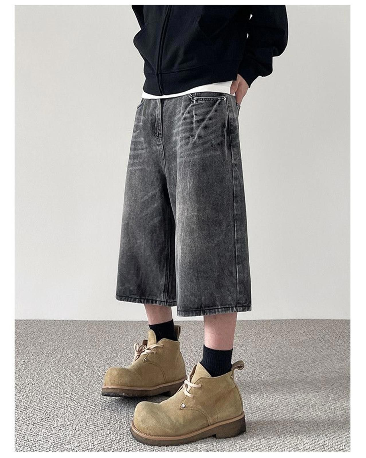 Jean Lightning Crack Whiskered Jorts Size US 32 / EU 48 - 6 Thumbnail