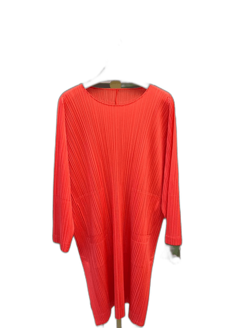 Issey Miyake Long Orange Dress Shirt with Slit-yf Size US M / EU 48-50 / 2 - 1 Thumbnail