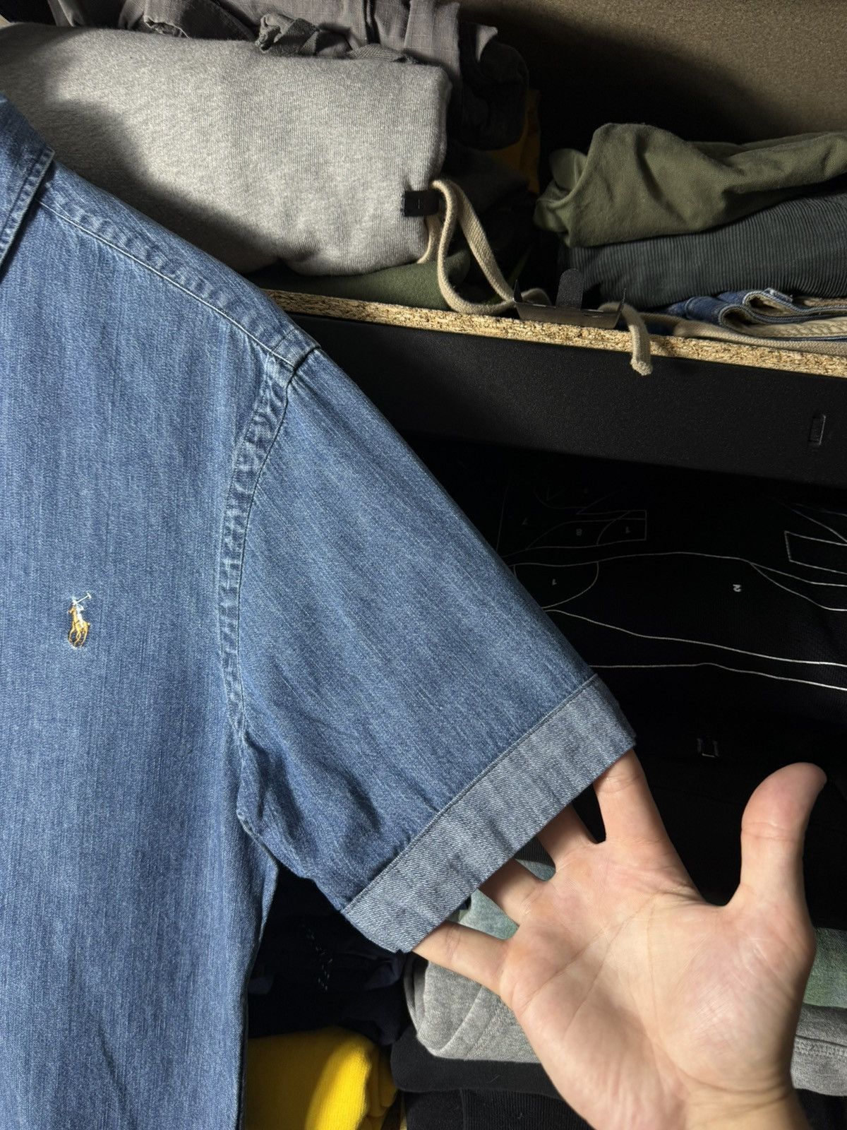 Polo Ralph Lauren Vintage Polo Ralph Lauren Denim Button Up Shirt Slim Fit Size US M / EU 48-50 / 2 - 5 Thumbnail