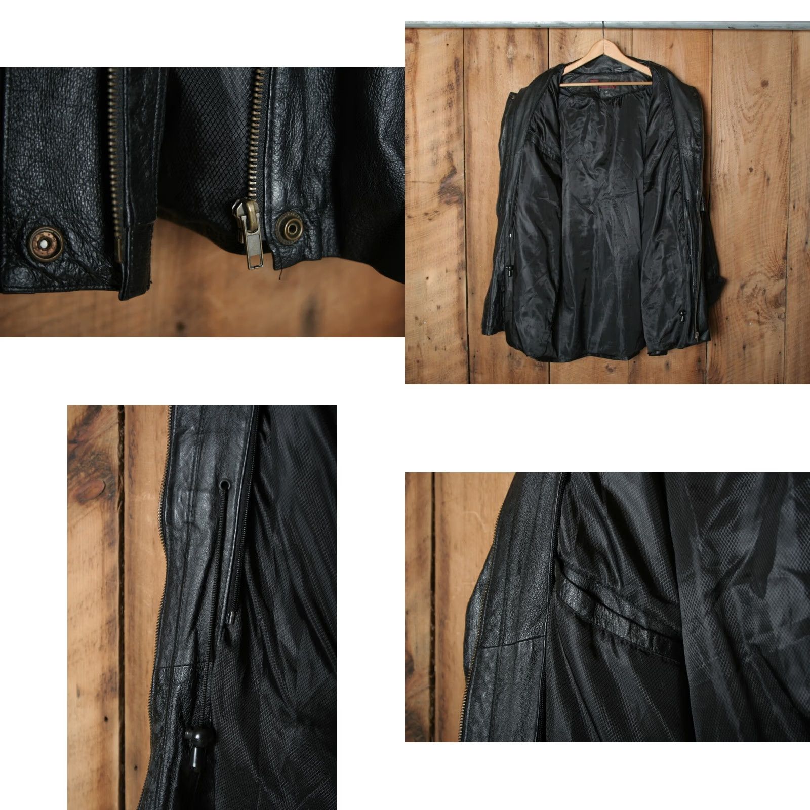 Vintage VINTAGE Phase Two Black Leather Hooded Parka Duster Jacket Women's 2X Size Zip Removable Hood Mens Womens Size XXL / US 16-18 / IT 52-54 - 8 Thumbnail