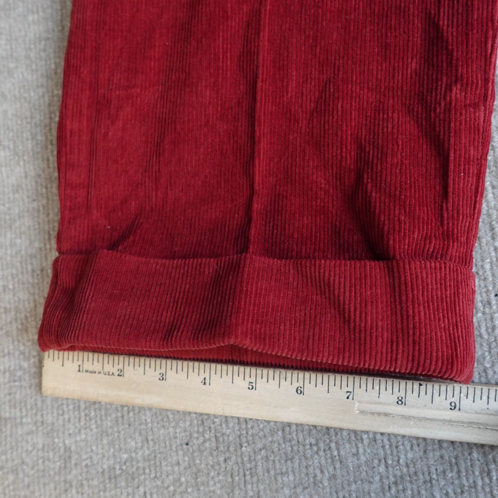 Bills Khakis Bills Khakis Pants Mens 38 x 30 Khakis Flat Front Corduroy Red Regular 30 Inseam Cuffed Pockets Solid Classic Preppy Mens Size US 38 / EU 54 - 4 Thumbnail