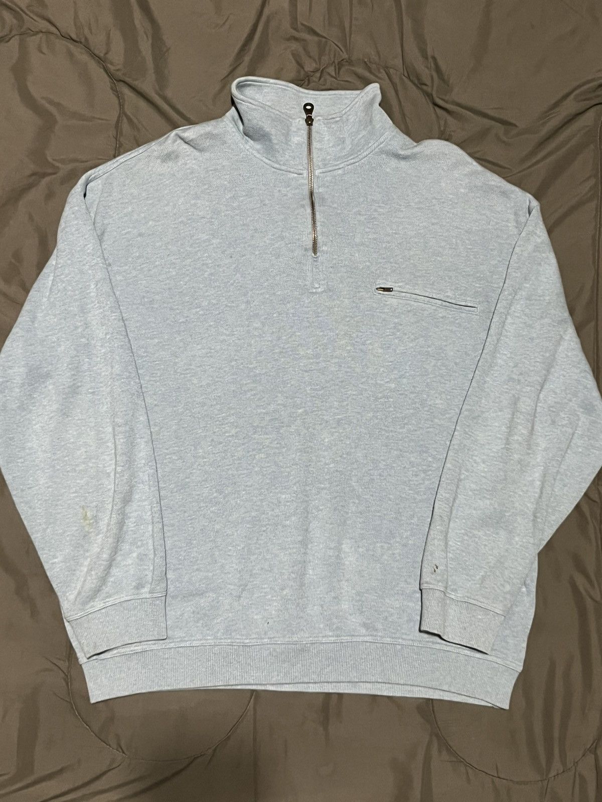 Pendleton Light Blue Pendleton Quarter-Zip Sweater Size US XL / EU 56 / 4 - 1 Thumbnail