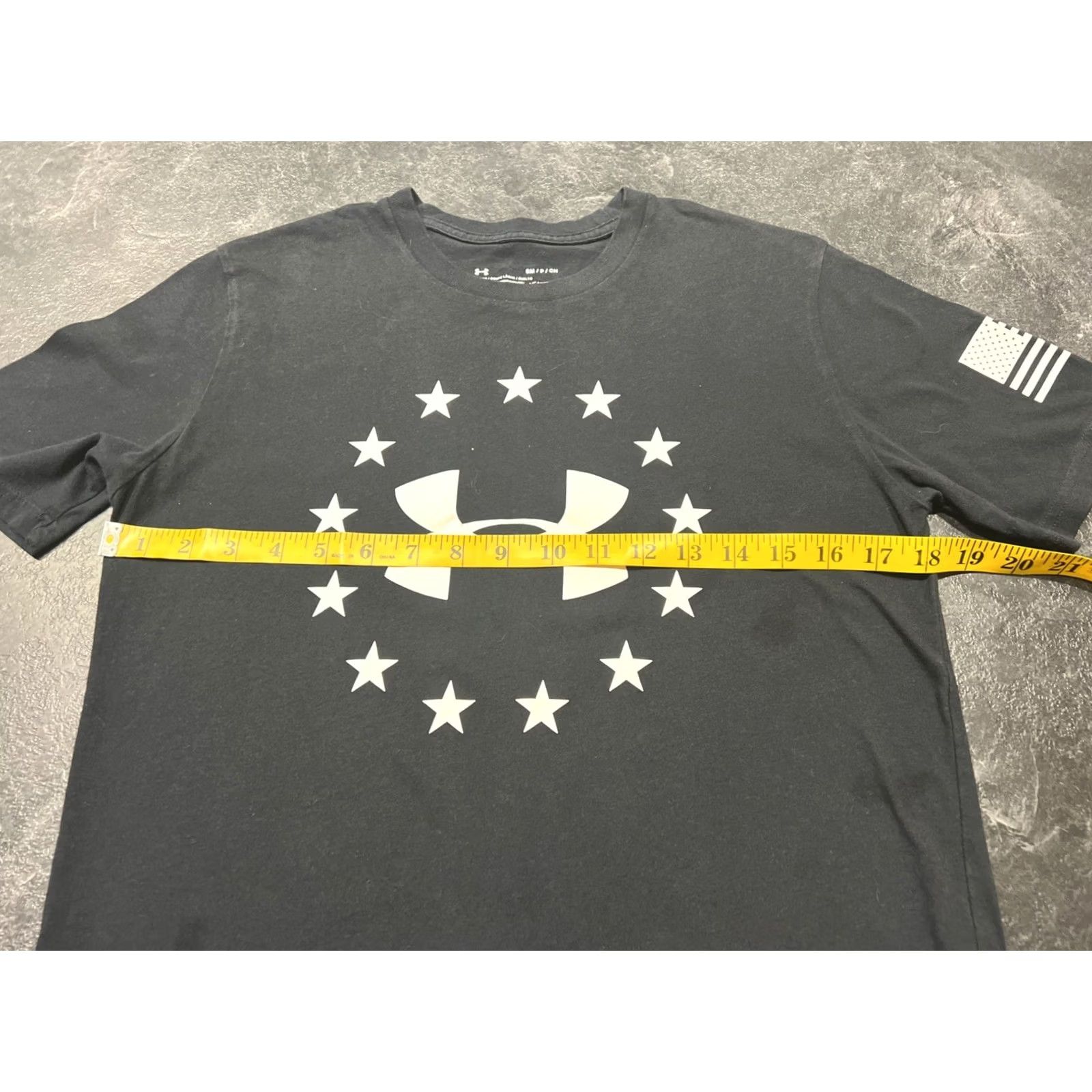 Under Armour VINTAGE Under Armour The Tech Tee T-Shirt Mens Small Crew Neck Short Sleeve Logo American Flag Size US S / EU 44-46 / 1 - 7 Thumbnail