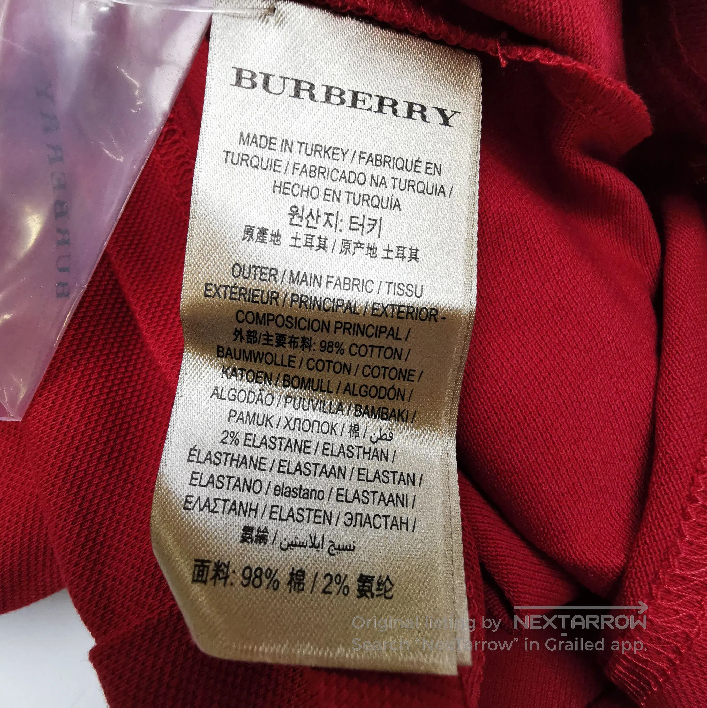 Burberry Burberry Brit Red Cotton Polo Shirt . Size US XS / EU 42 / 0 - 8 Thumbnail