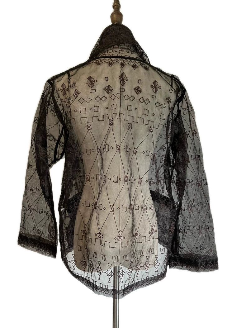 Issey Miyake Issey Miyake size:2 Black embroidered cardigan Size XS / US 0-2 / IT 36-38 - 4 Thumbnail