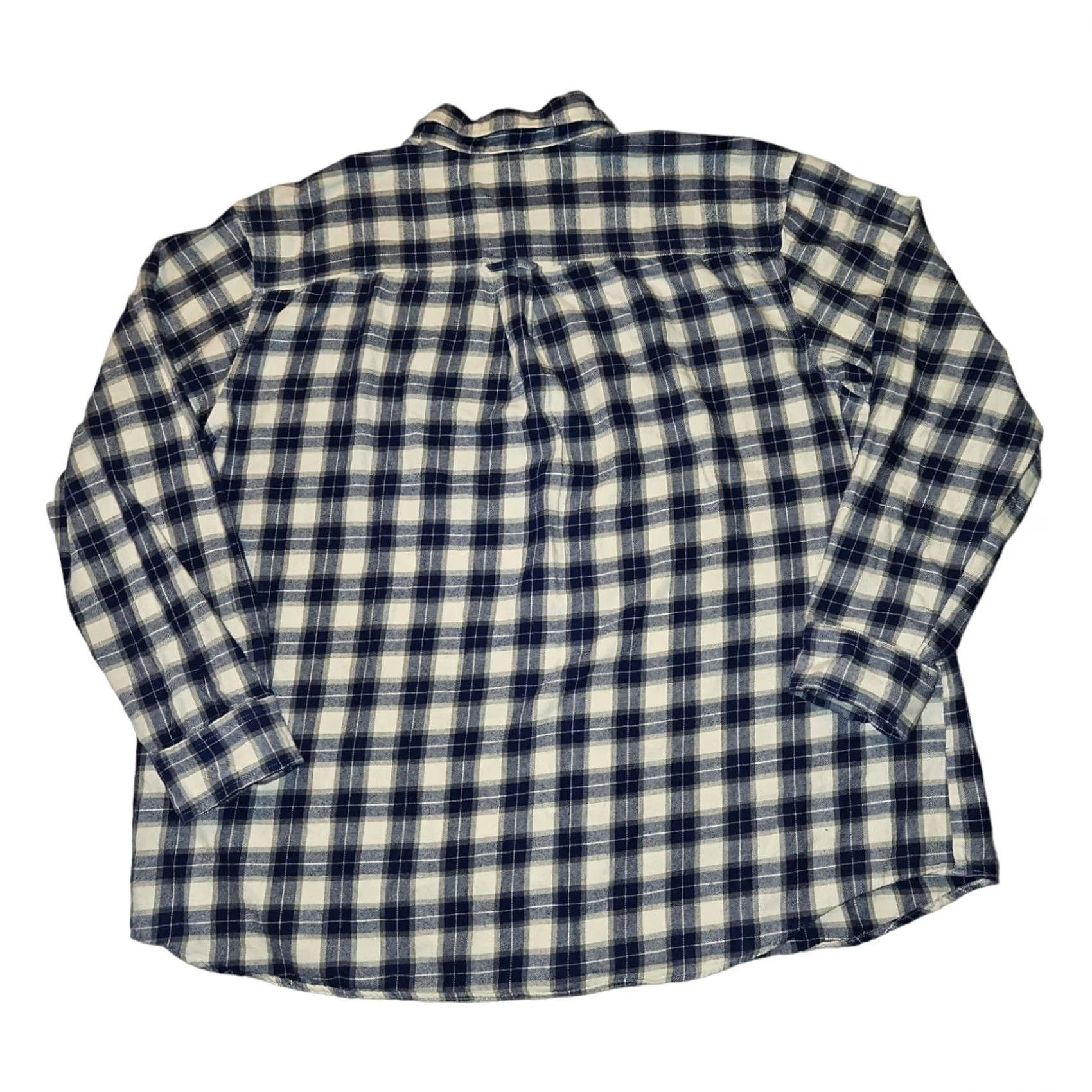 Vintage Saddlebred Button-Up Shirt Men XXL Long Sleeve Blue Plaid Western Regular Collar-Down Button-Down Cotton Flannel Casual Workwear Travel Size US XXL / EU 58 / 5 - 8 Thumbnail