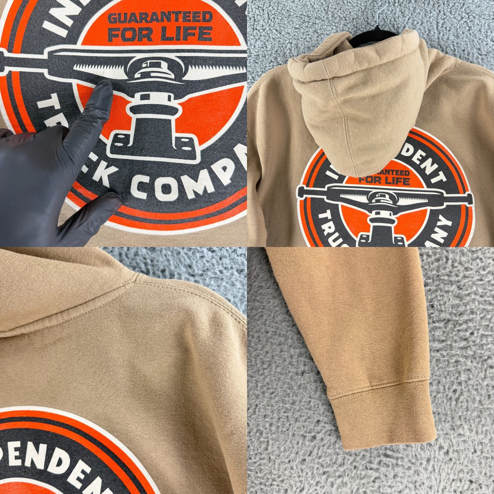 Vintage Independent Trading Company Hoodie Sweater Teens Mens Medium Brown Pullover LS Graphic Print 90s City Classic Mens Clothing Size US M / EU 48-50 / 2 - 10 Thumbnail