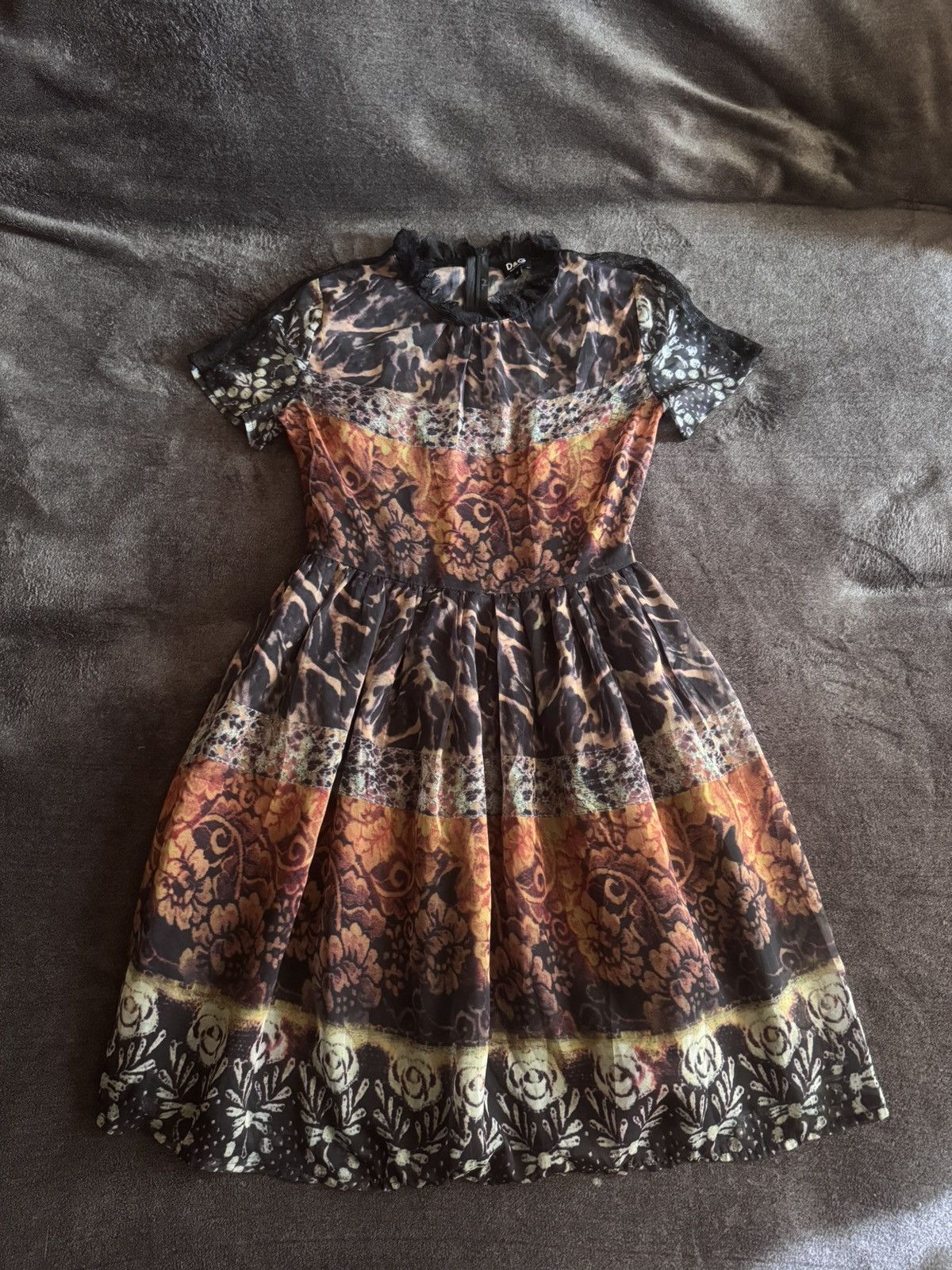 Dolce & Gabbana Dolce gabbana lixury floral print dress silk Size S / US 4 / IT 40 - 1 Thumbnail