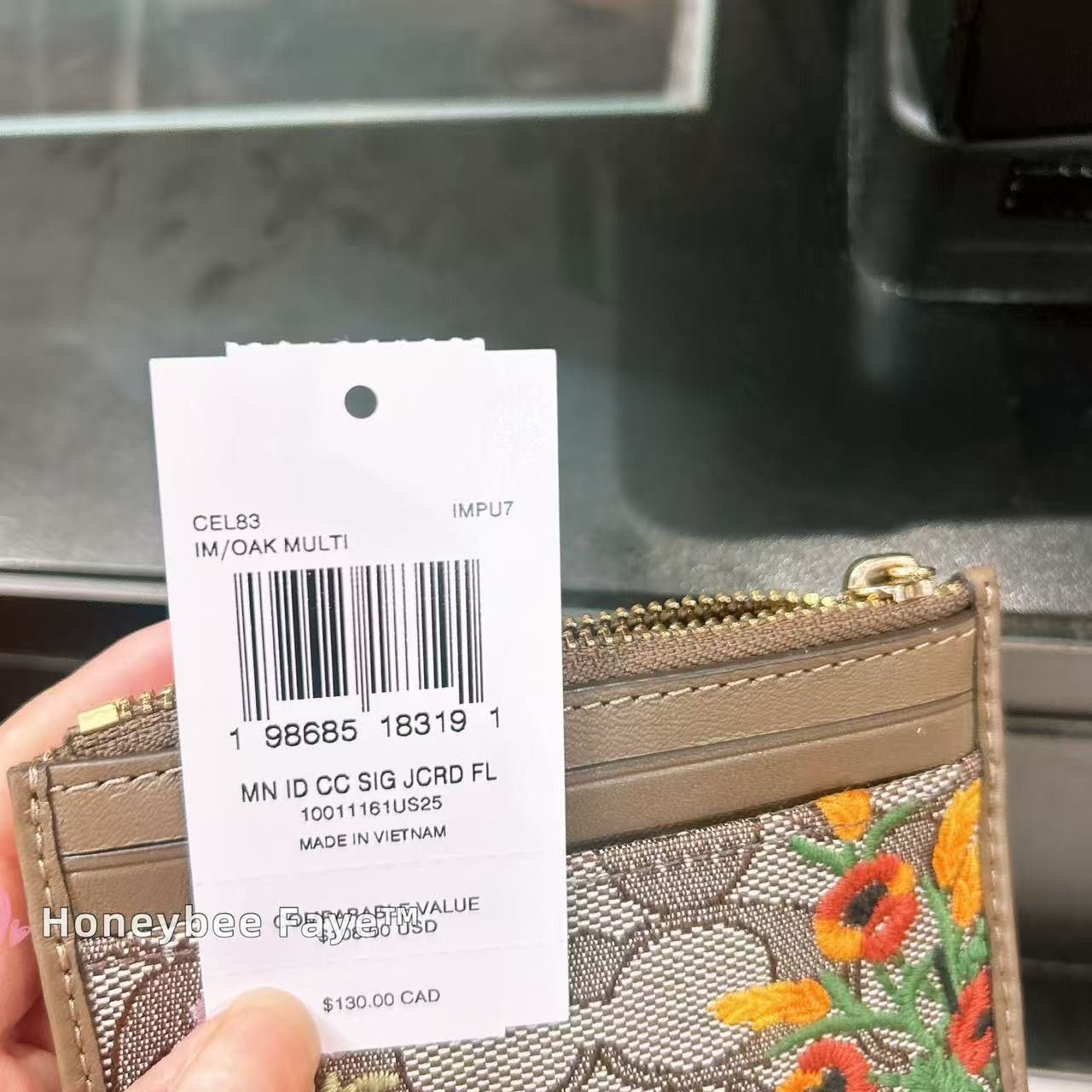 Coach Mini Skinny Id Case In Signature Jacquard CEL83 Size ONE SIZE - 2 Thumbnail