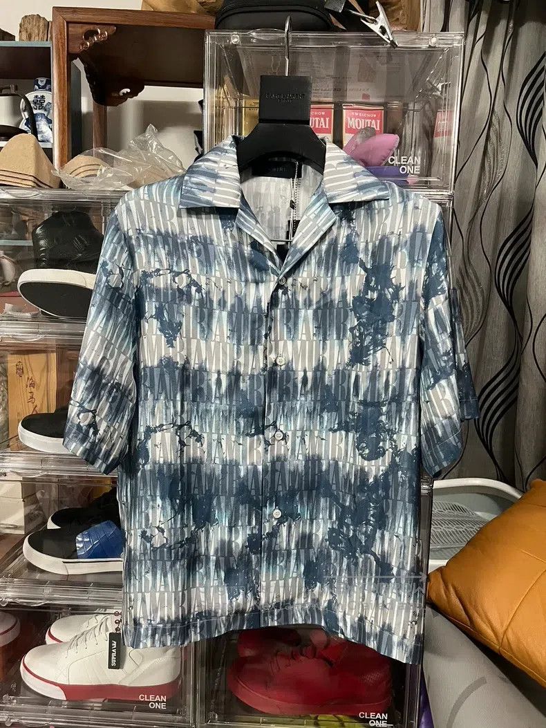 Amiri Amiri Logo silk shirt Size US S / EU 44-46 / 1 - 1 Thumbnail