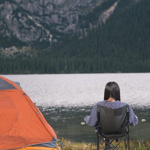 Designer × Homemade YSSOA Portable Folding Black Camping Chair, Large Size US L / EU 52-54 / 3 - 7 Thumbnail