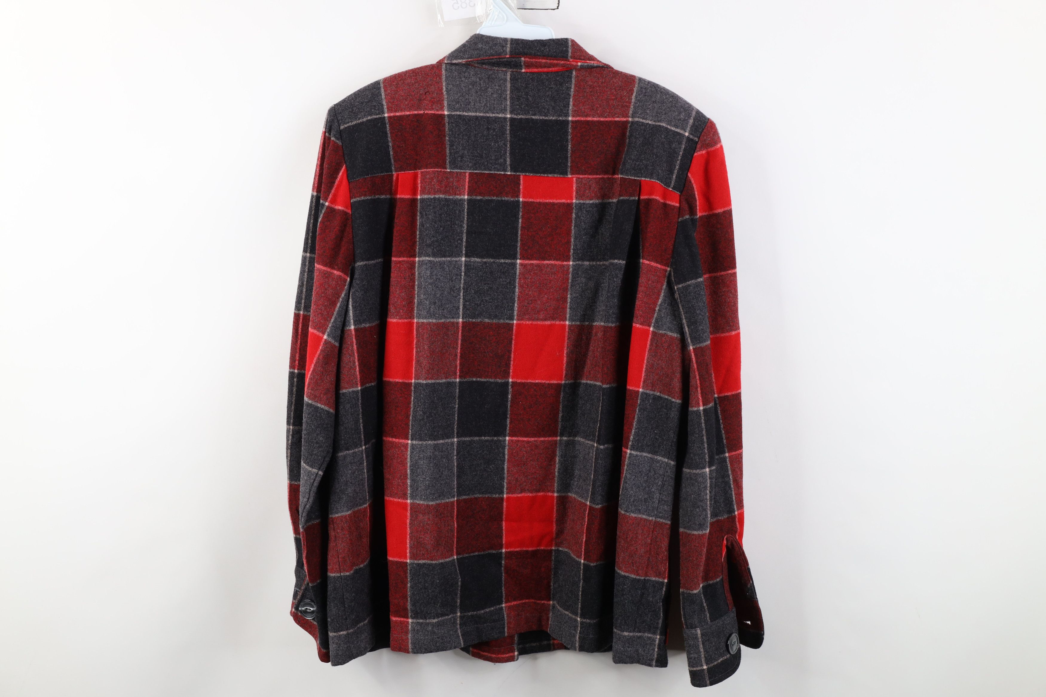 Pendleton Vintage 90s Pendleton Button Shirt Blazer Jacket Red Plaid Size L / US 10 / IT 46 - 12 Thumbnail