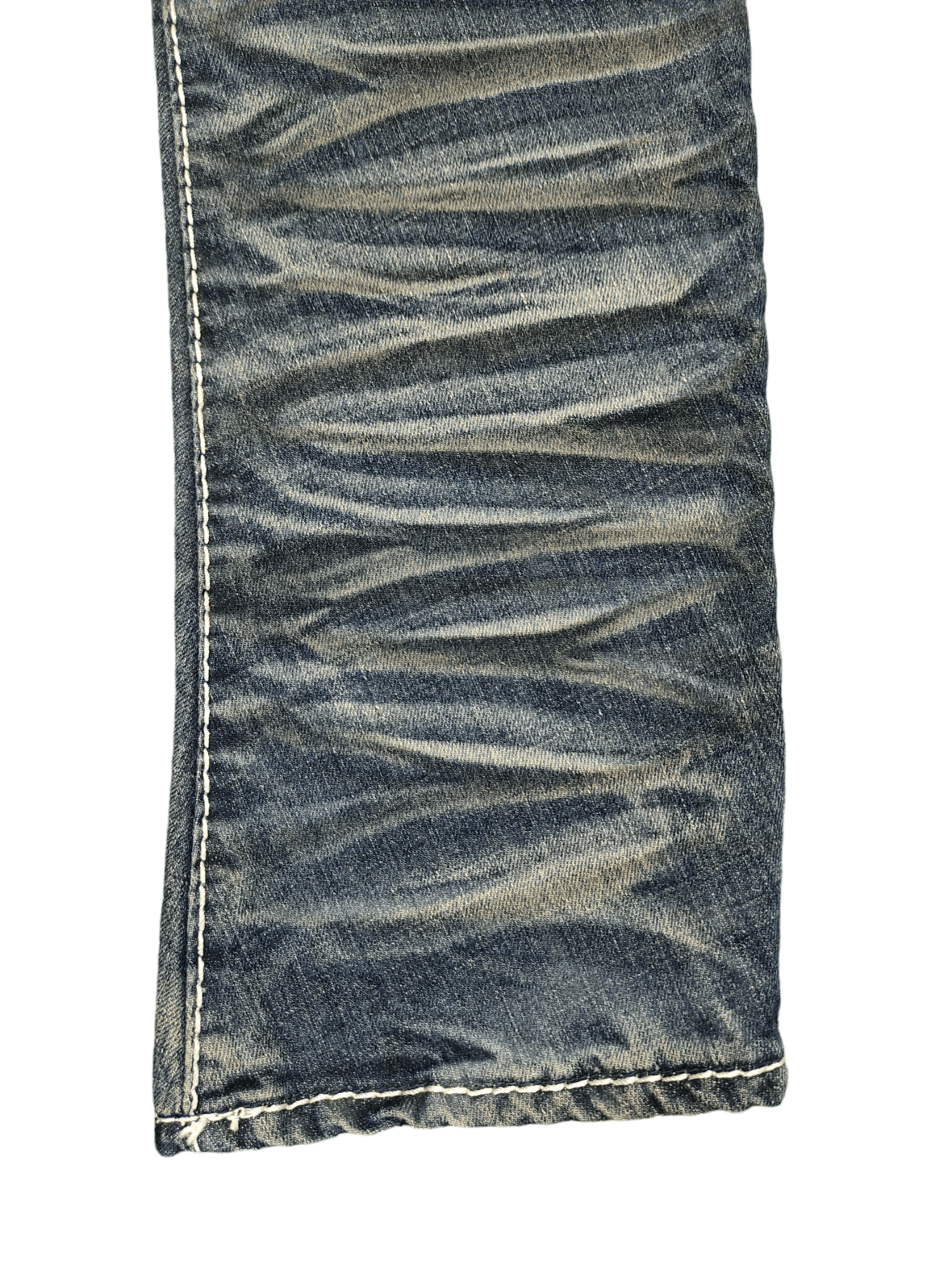 GOSTAR DE FUGA Japanese Brand Growth Amazing Washed Curved Denim Jeans Size US 31 - 7 Thumbnail