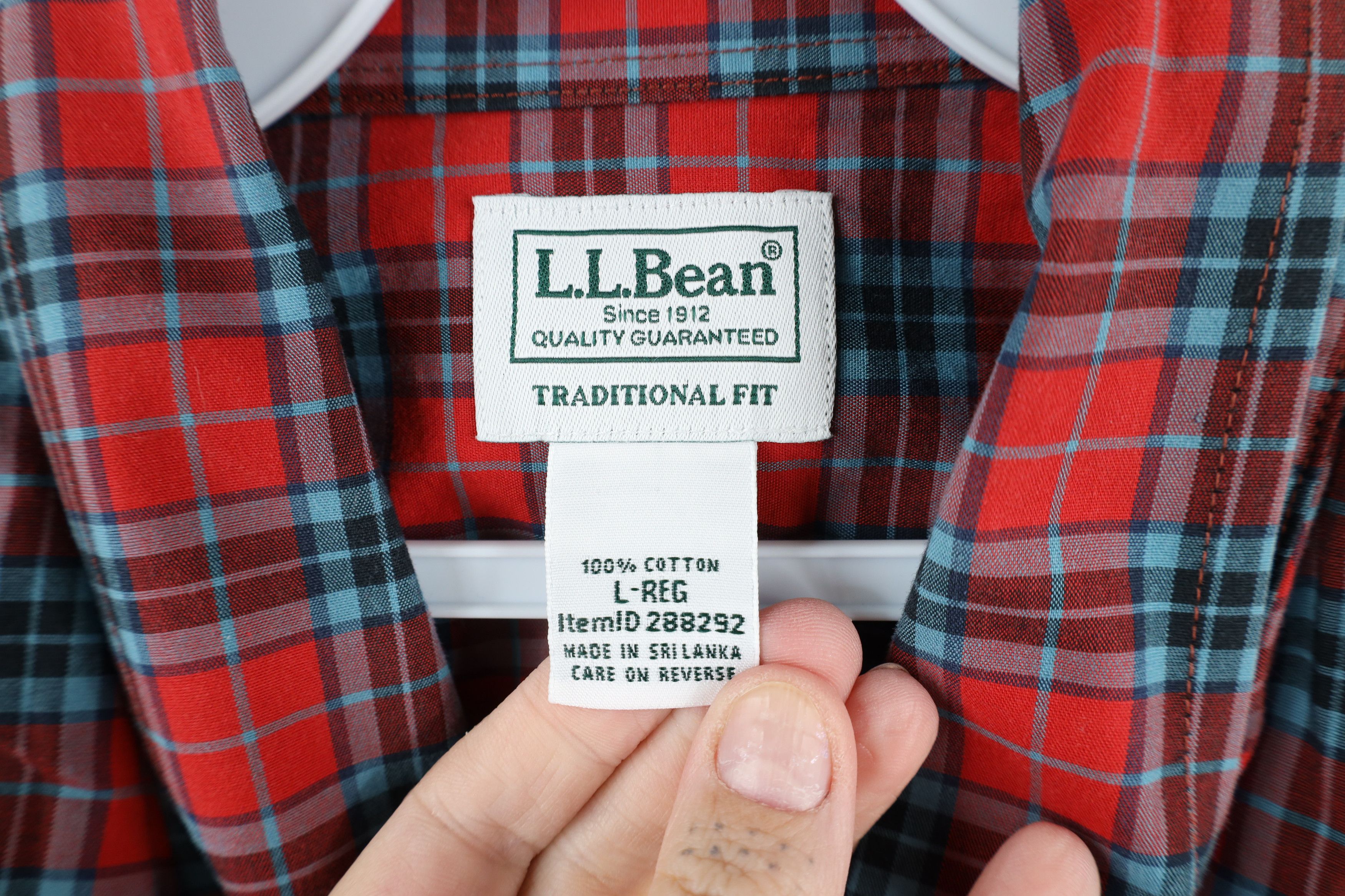L.L. Bean × Vintage Vintage LL Bean Traditional Fit Collared Button Down Shirt Size US L / EU 52-54 / 3 - 4 Thumbnail