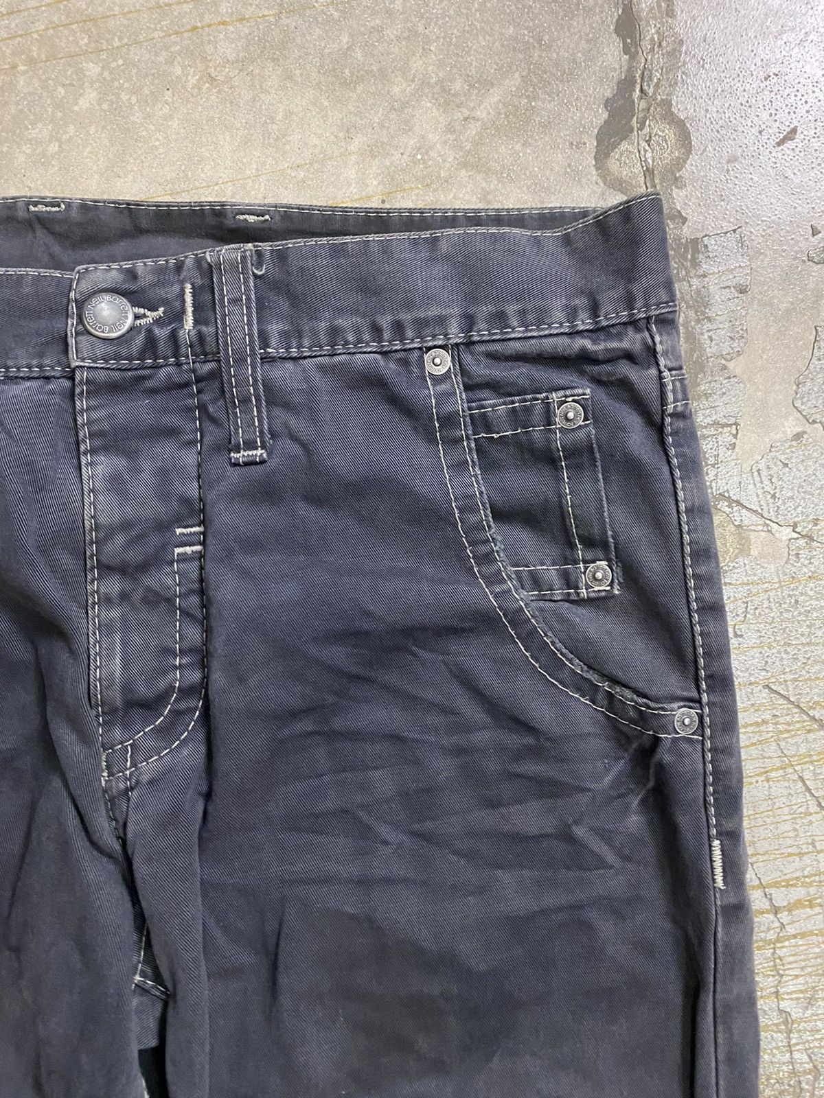 Neil Barrett SS1999 NEIL BARRETT Mud wash distressed denim Size US 33 - 4 Thumbnail