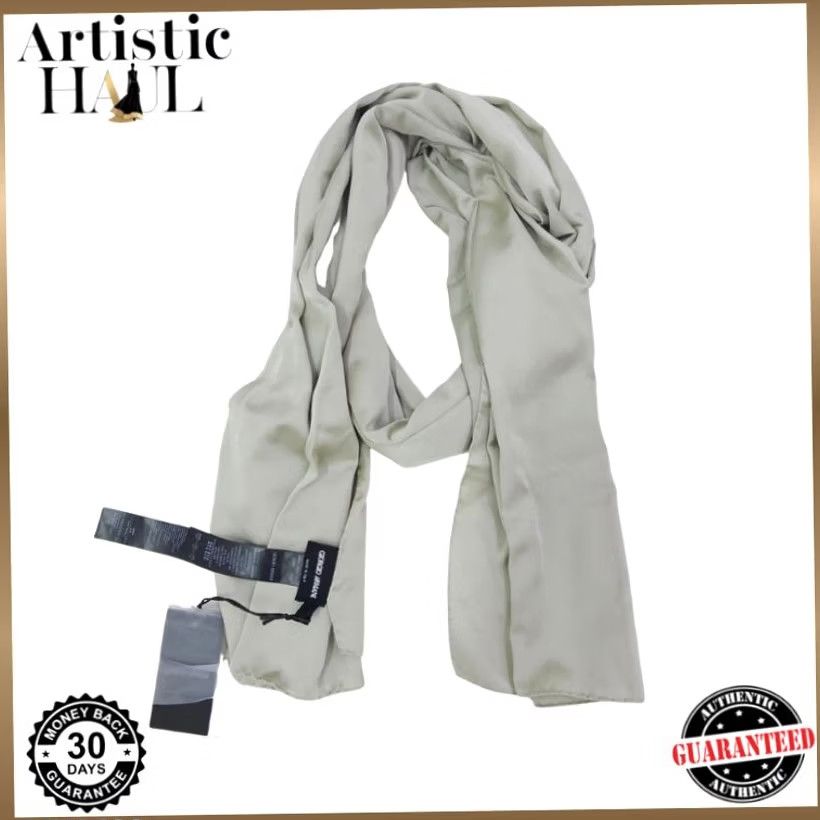 Giorgio Armani Giorgio Armani Scarf Light Grey Signature Logo One Size BNWT Women Fashion Accessory BNWT Size ONE SIZE - 2 Thumbnail