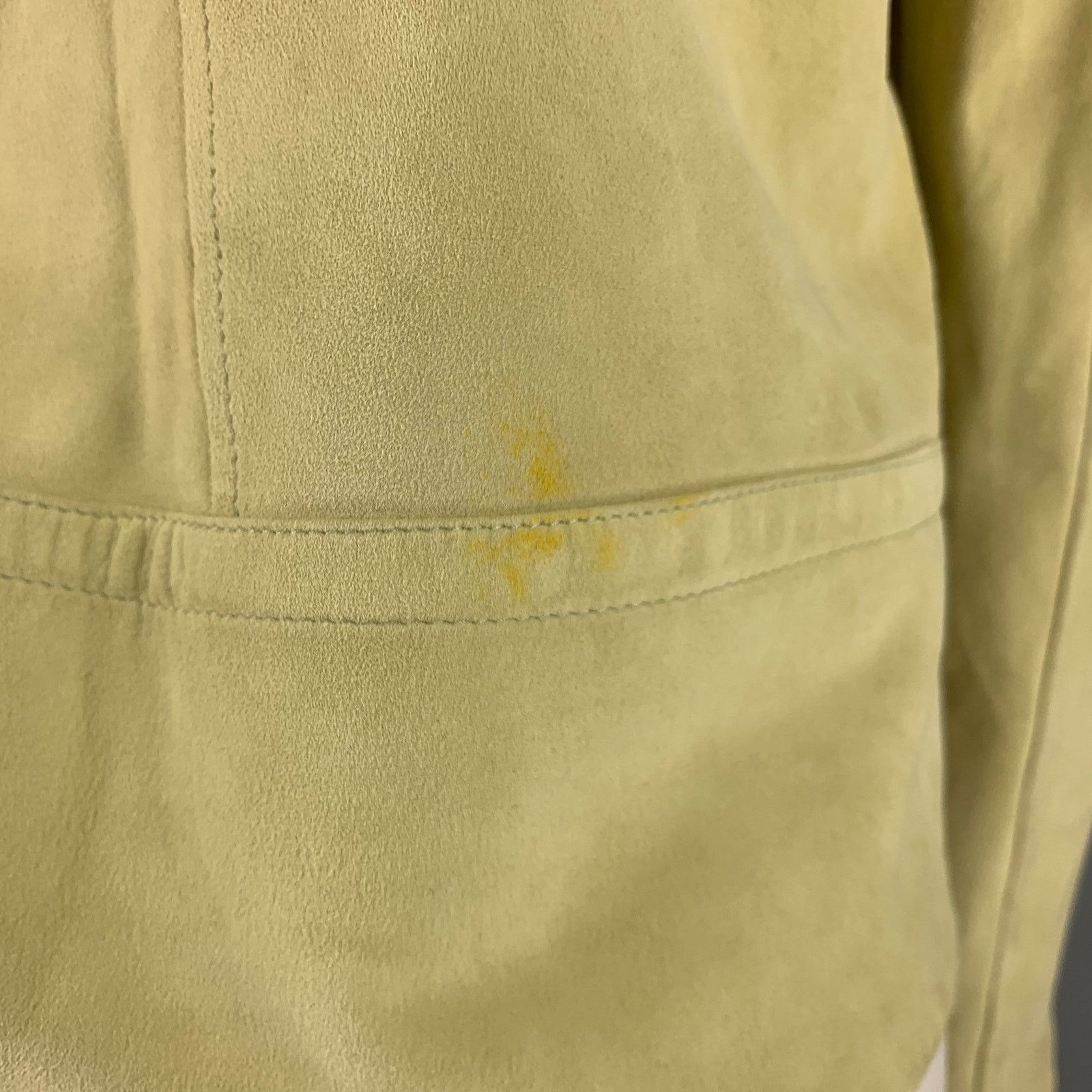 Other NO BRAND Size S Yellow Suede Reversible Jacket Blazer Size S / US 4 / IT 40 - 8 Thumbnail