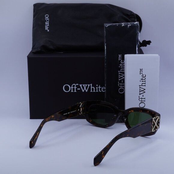 Off-White Off-White OERI14E PALMER 6055 Sunglasses Havana Oval Frame Size ONE SIZE - 11 Thumbnail