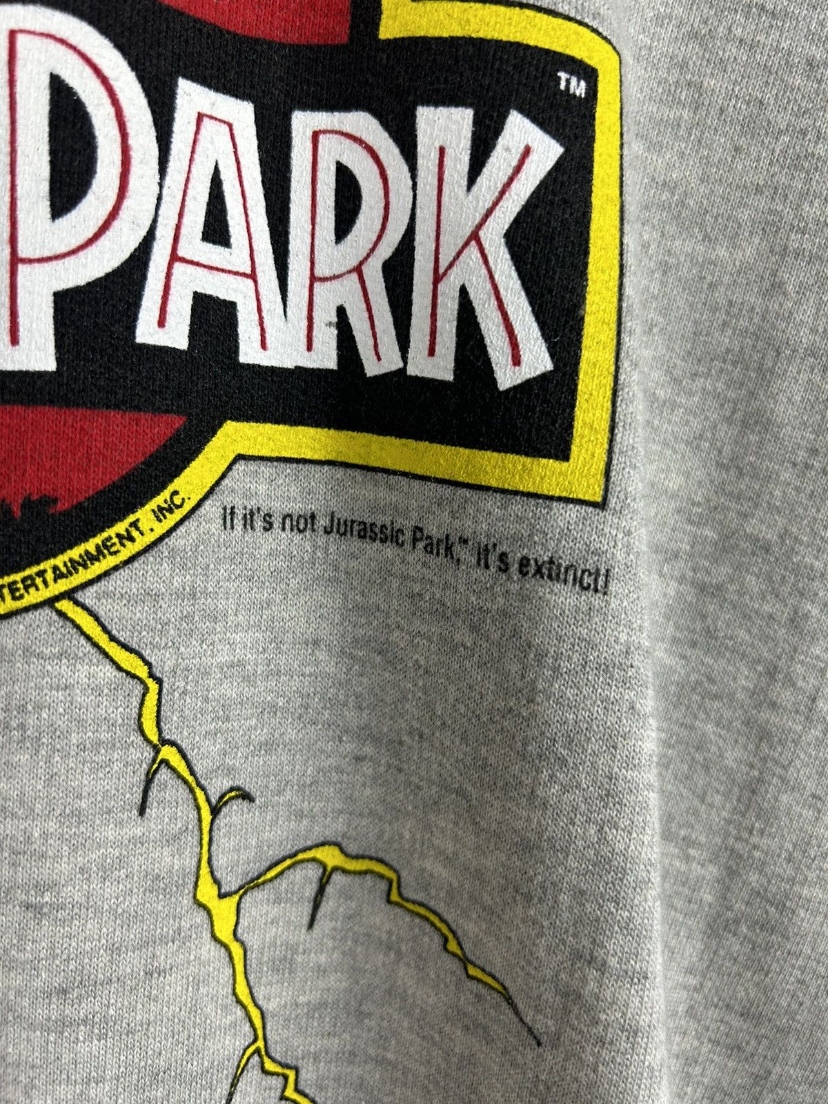 Vintage 90s Vintage Jurassic Park 1992 Lightning Strike Sweatshirt Size US M / EU 48-50 / 2 - 3 Thumbnail