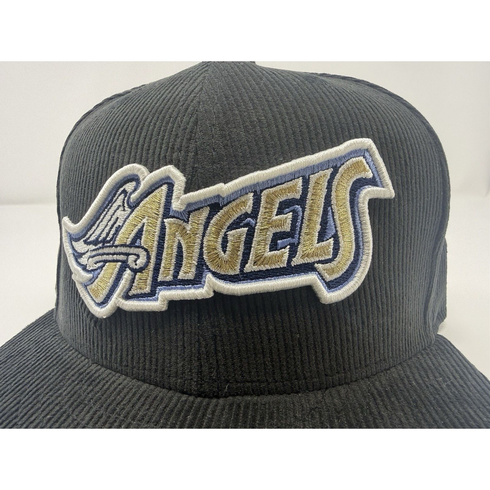 New Era New Era Anaheim Angels Fitted Hat Black Corduroy Size 7 3/8 Size ONE SIZE - 2 Thumbnail
