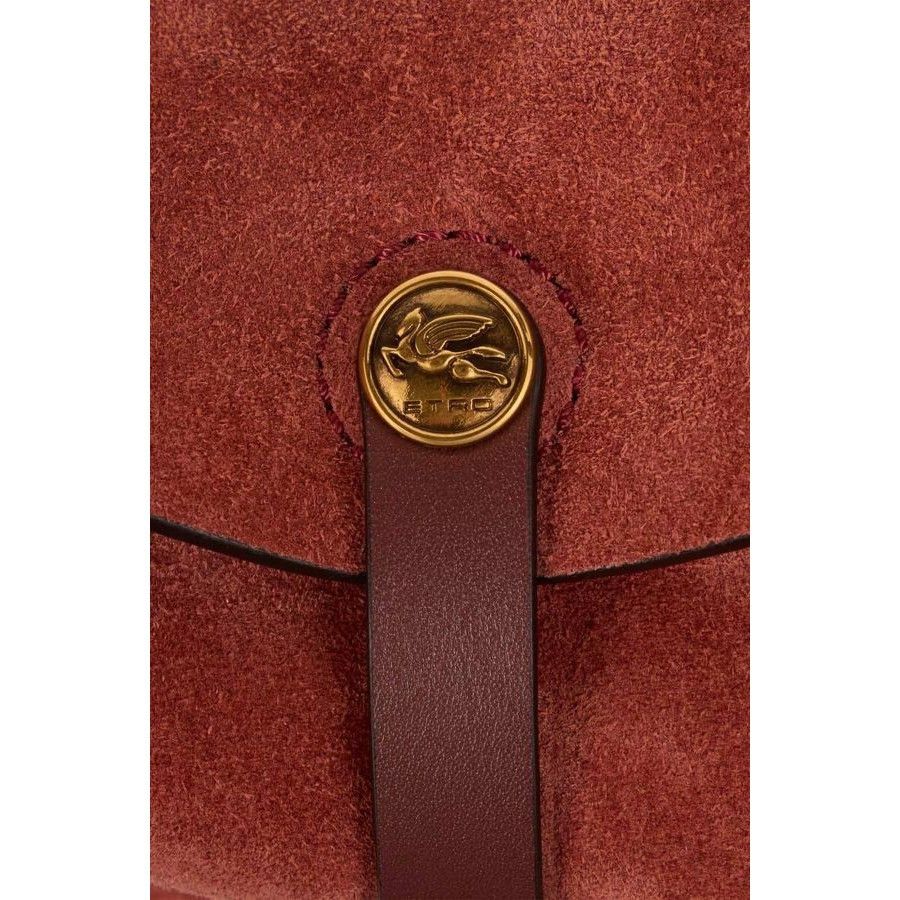 Etro ETRO Pony Small Brick Red Suede Fringes Shoulder Bag New And Size ONE SIZE - 3 Thumbnail