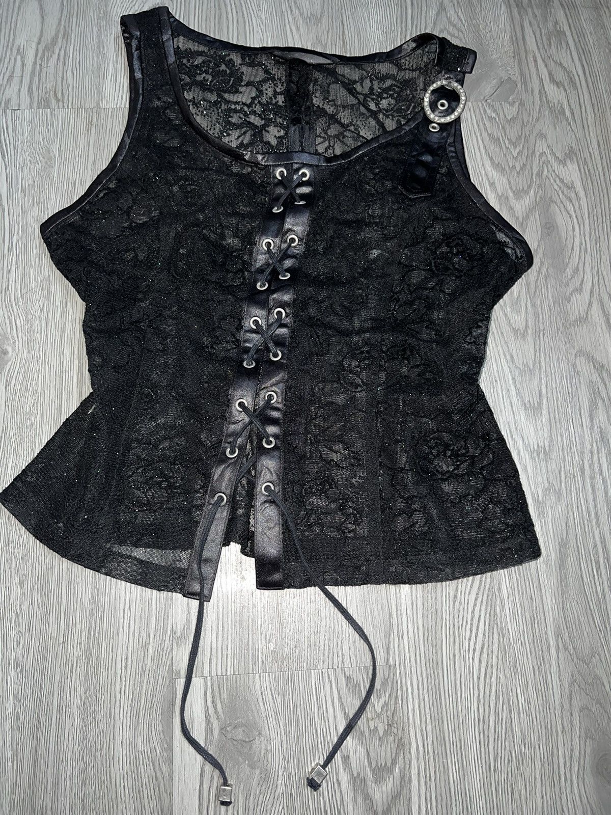 Seditionaries Y2k vintage lace mesh top 🥀🖤 Size M / US 6-8 / IT 42-44 - 6 Thumbnail