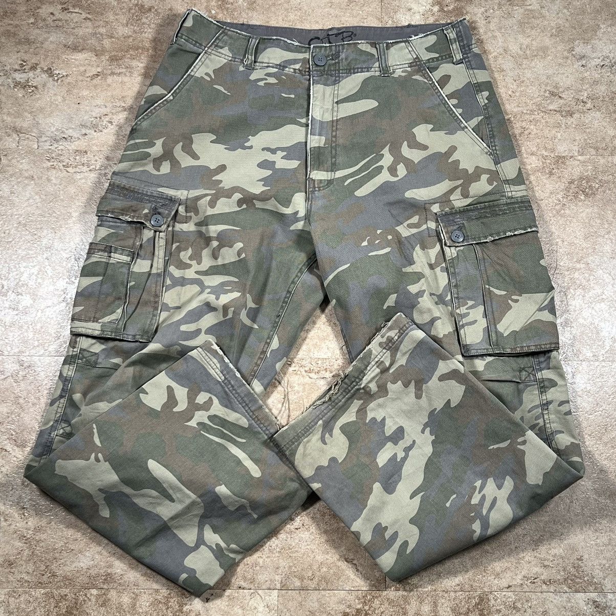 Other × Vintage Vintage OTB One Tough Brand 34 x30 Mens Camo Cargo Pants Y2K Size US 34 / EU 50 - 1 Thumbnail
