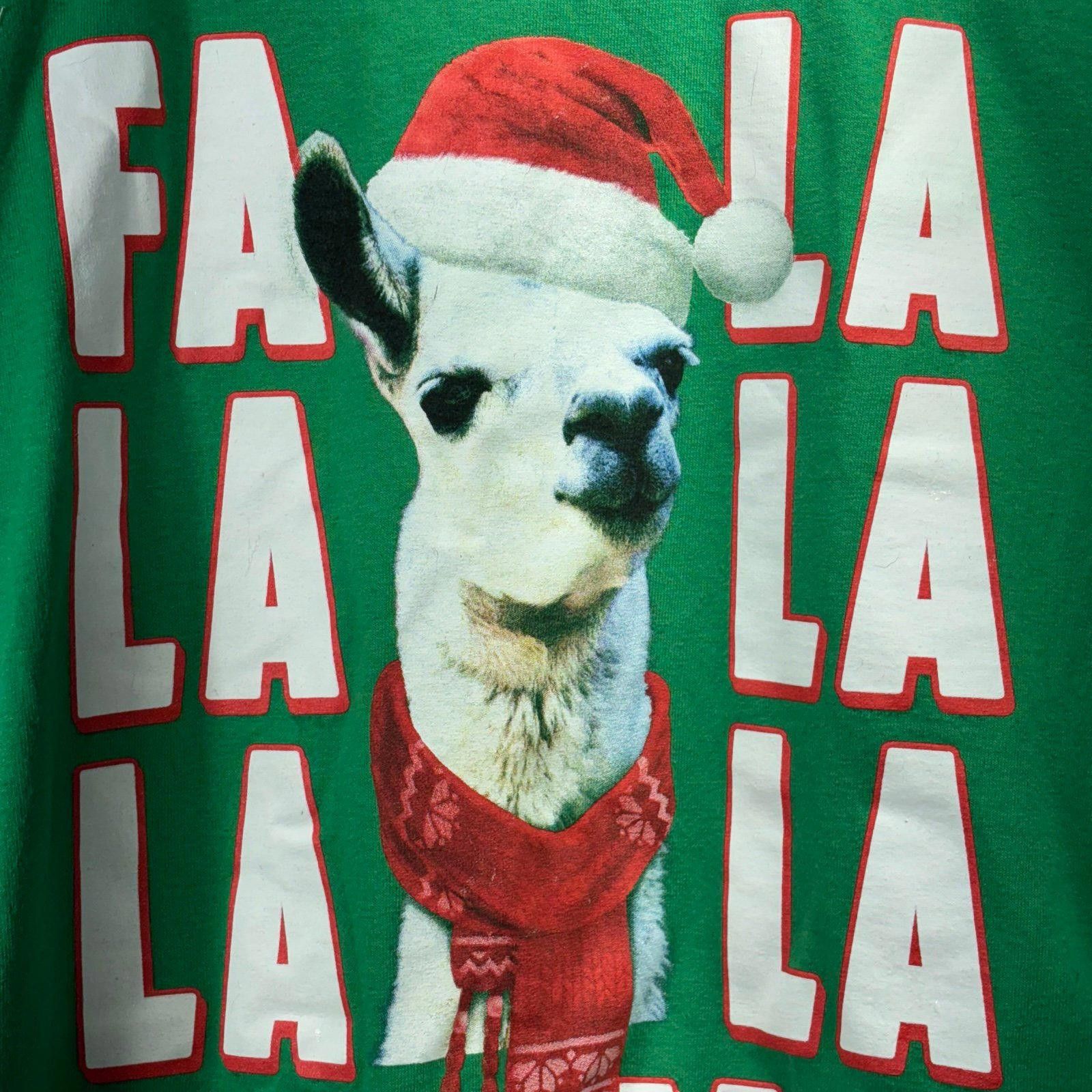 Other Green Christmas Llama Graphic T-Shirt Kids 10/12 Size US L / EU 52-54 / 3 - 2 Thumbnail