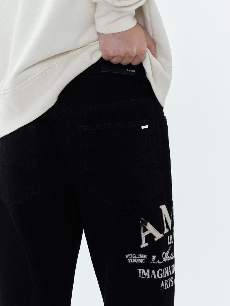Amiri o1mle0426 Distressed Arts District Jeans in Black Size US 34 / EU 50 - 8 Thumbnail