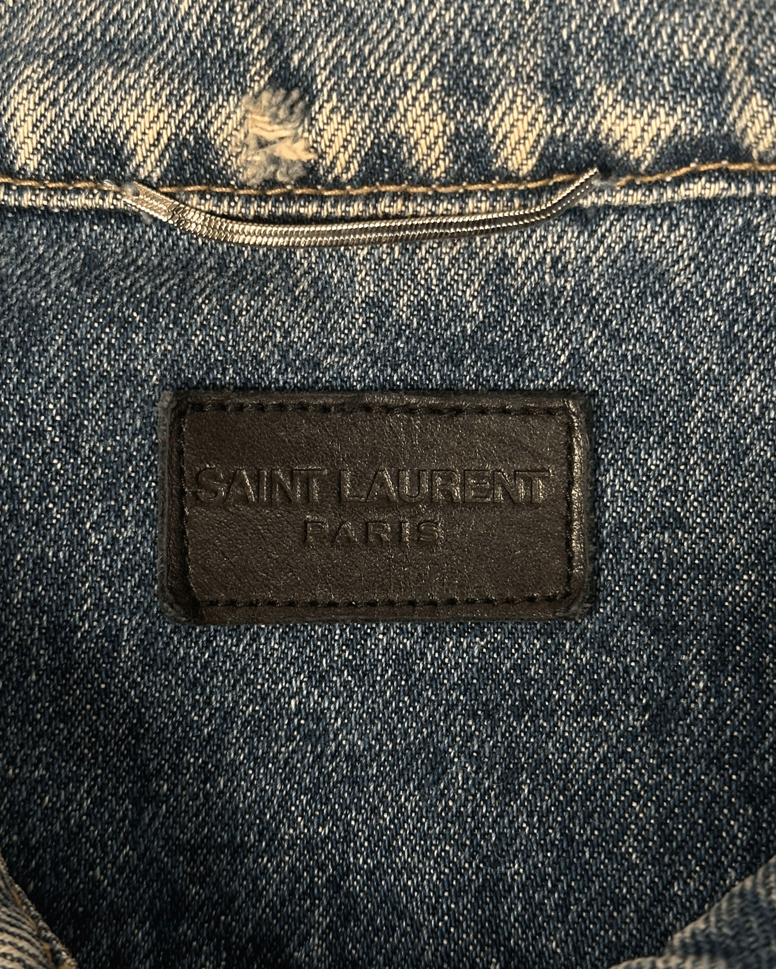 Saint Laurent Paris Saint Laurent Palm Lifetime Patch Denim Jacket Size US XL / EU 56 / 4 - 9 Thumbnail