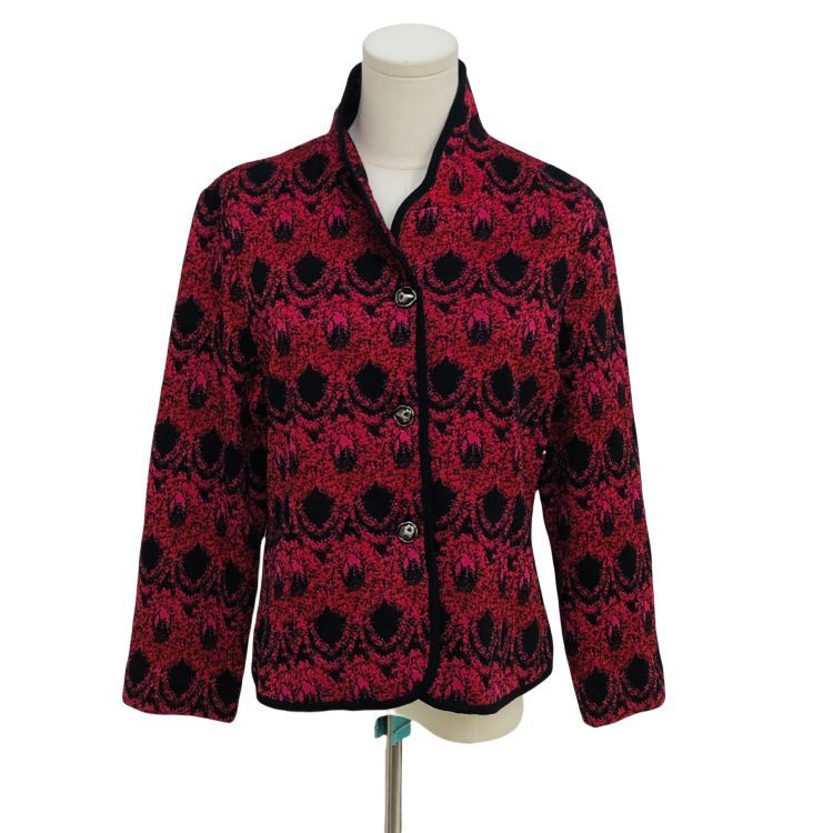 Yves Saint Laurent Yves Saint Laurent Patterned Knit Jacket Size M Size M / US 6-8 / IT 42-44 - 1 Thumbnail