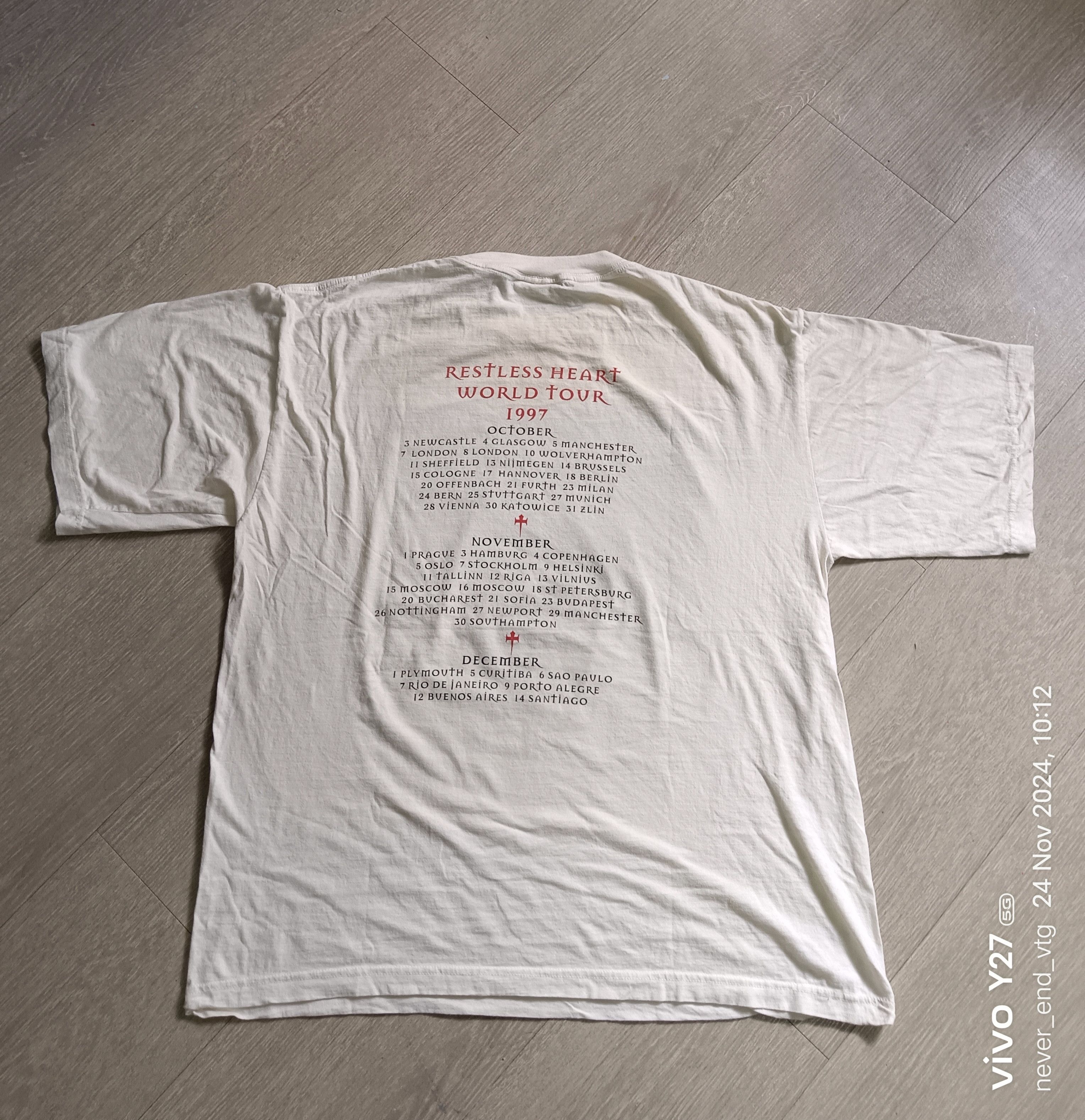 Band Tees VINTAGE DAVID COVERDALE WHITHESNAKETOUR TEE Size US XL / EU 56 / 4 - 2 Thumbnail