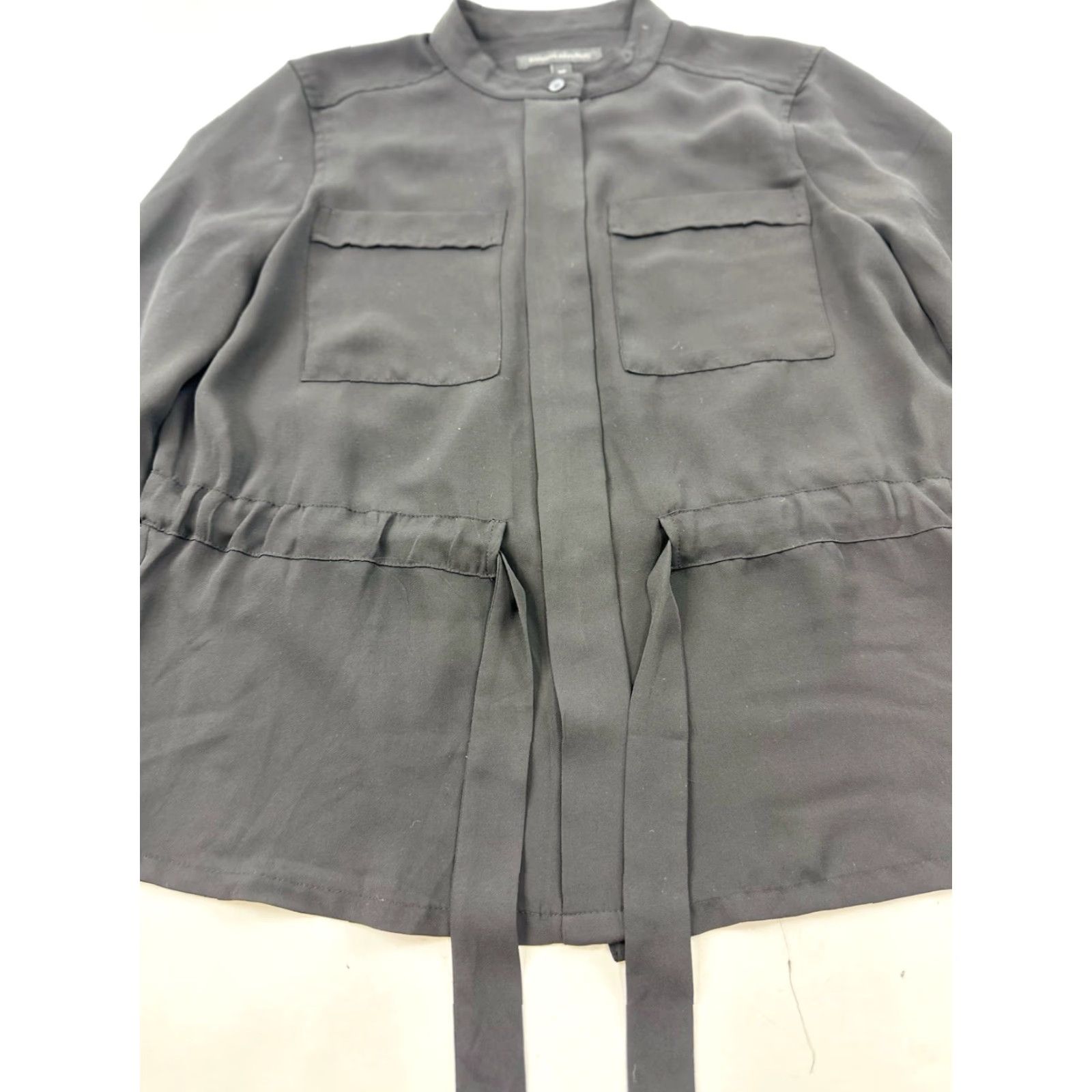 Banana Republic Banana Republic Blouse Womens XS Black Top Shirt Waist Tie Size XS / US 0-2 / IT 36-38 - 5 Thumbnail