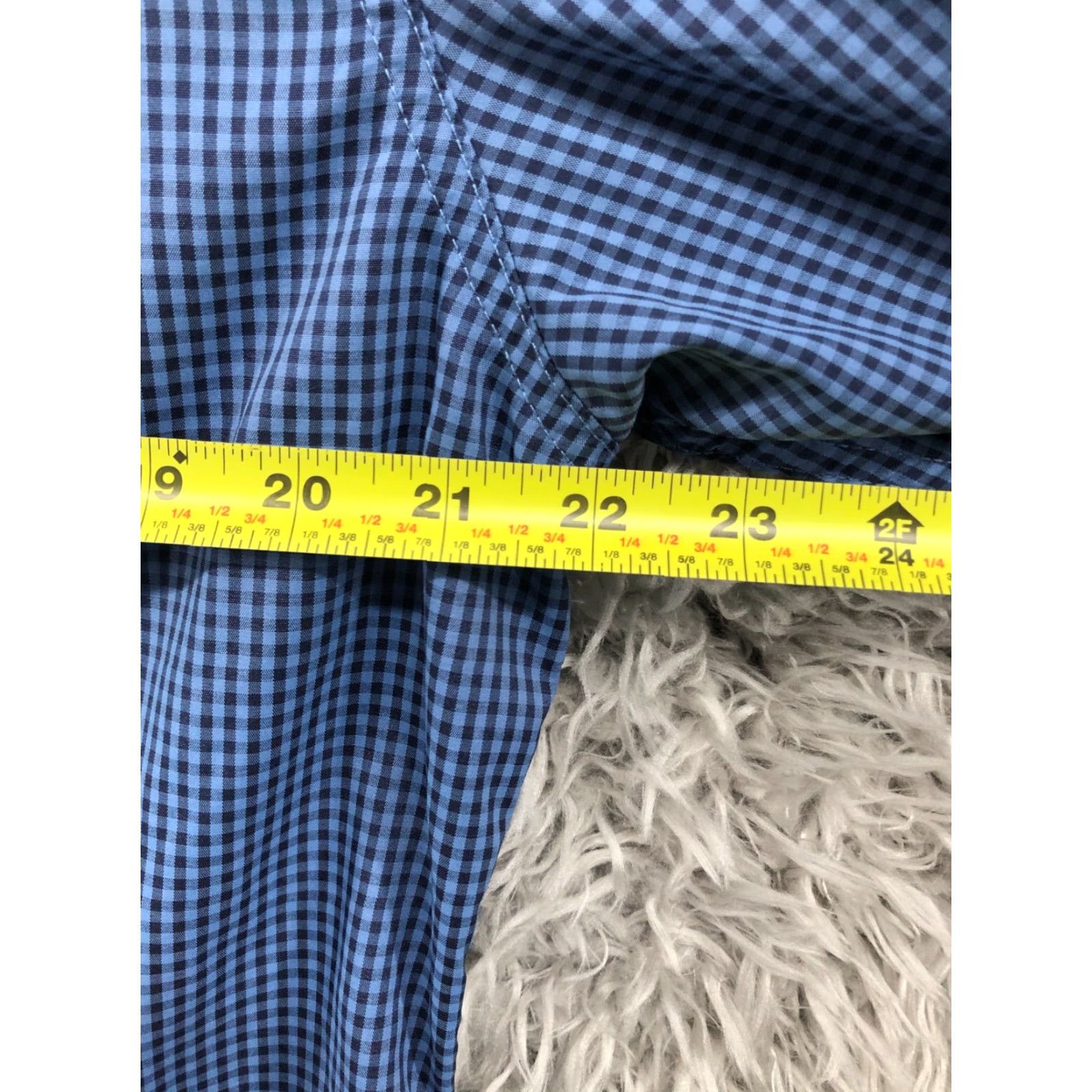 Haggar Haggar Shirt Mens L Blue Check Long Sleeve Button-Up Collar Spread Size US L / EU 52-54 / 3 - 4 Thumbnail