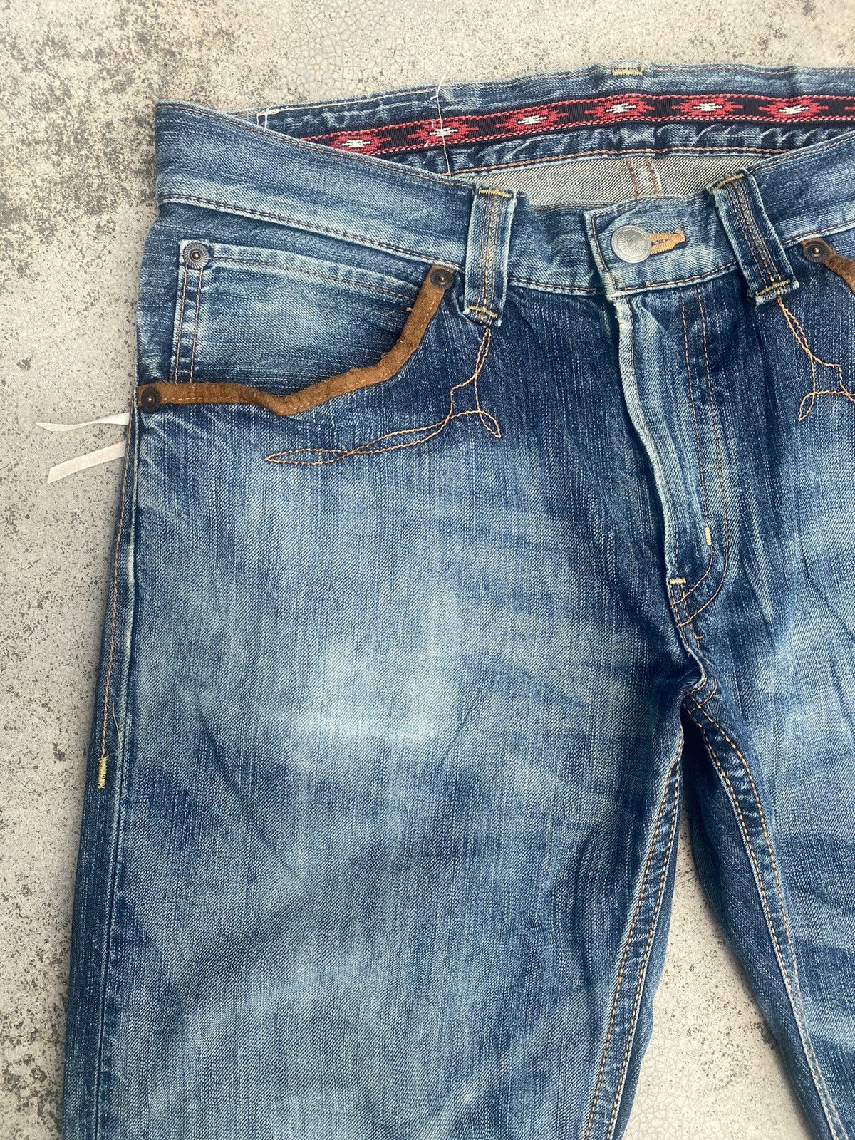 Edwin × Japanese Brand × Vintage Vintage y2k Edwin Faded Loose Denim Jeans Size US 36 / EU 52 - 6 Thumbnail